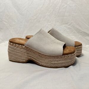 TOMs Laila Platform Sandals EUC Women’s Size 10 Tan